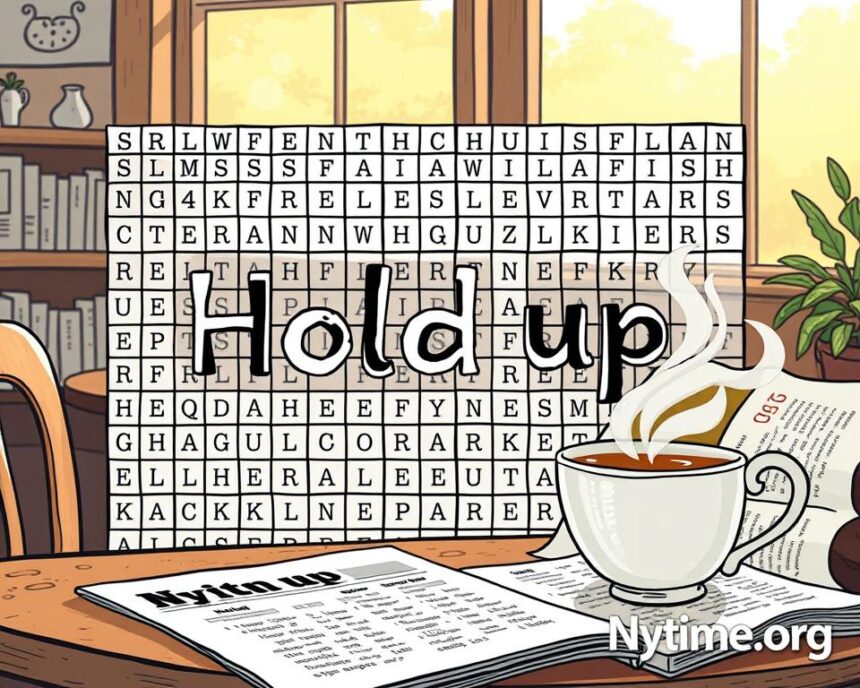 Hold up Crossword Clue