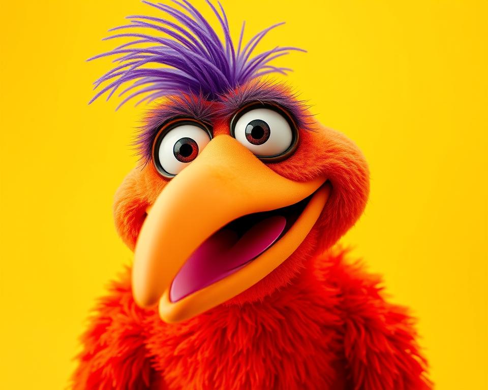 Muppet With a Long Hooked Beak