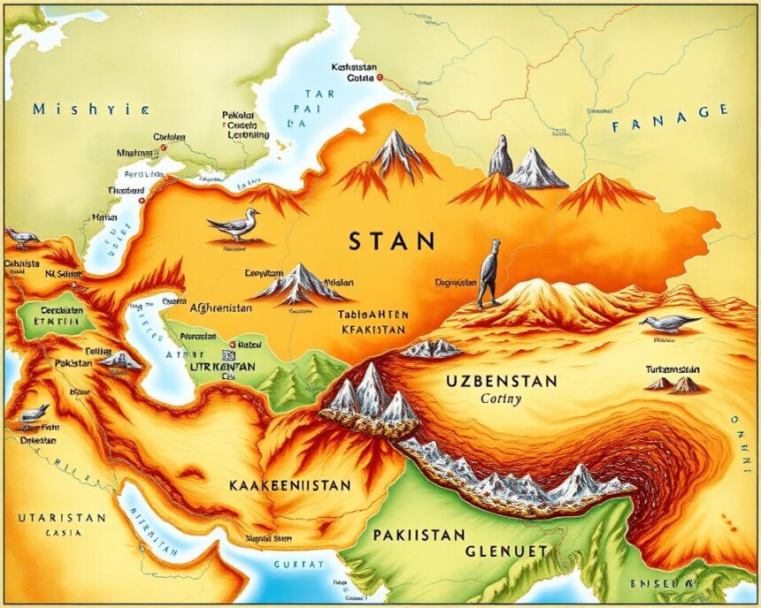 Persian Suffix in Seven Country Names