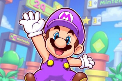 Nintendo Character in Purple Overalls NYT