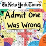 Admit One Was Wrong NYT Crossword