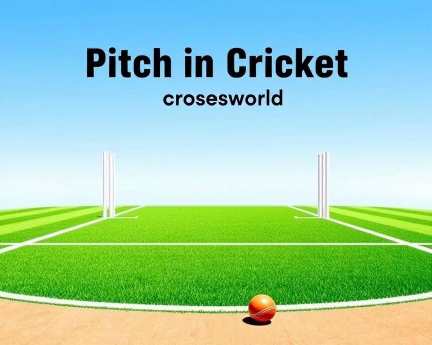 Pitch in Cricket Crossword Clue