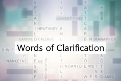 Words of Clarification Crossword