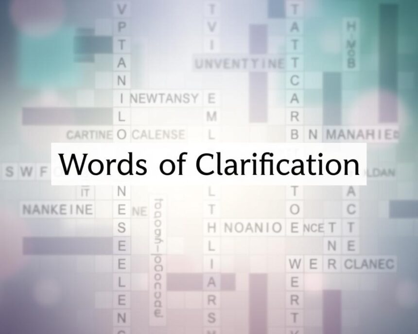 Words of Clarification Crossword