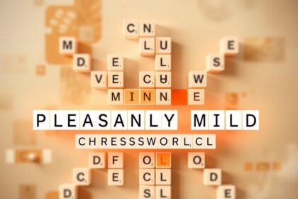 Pleasanly Mild Ccrossword Clue